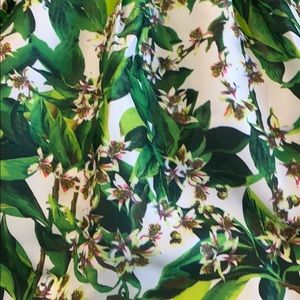 Lemon blossom fully lined midi skirt